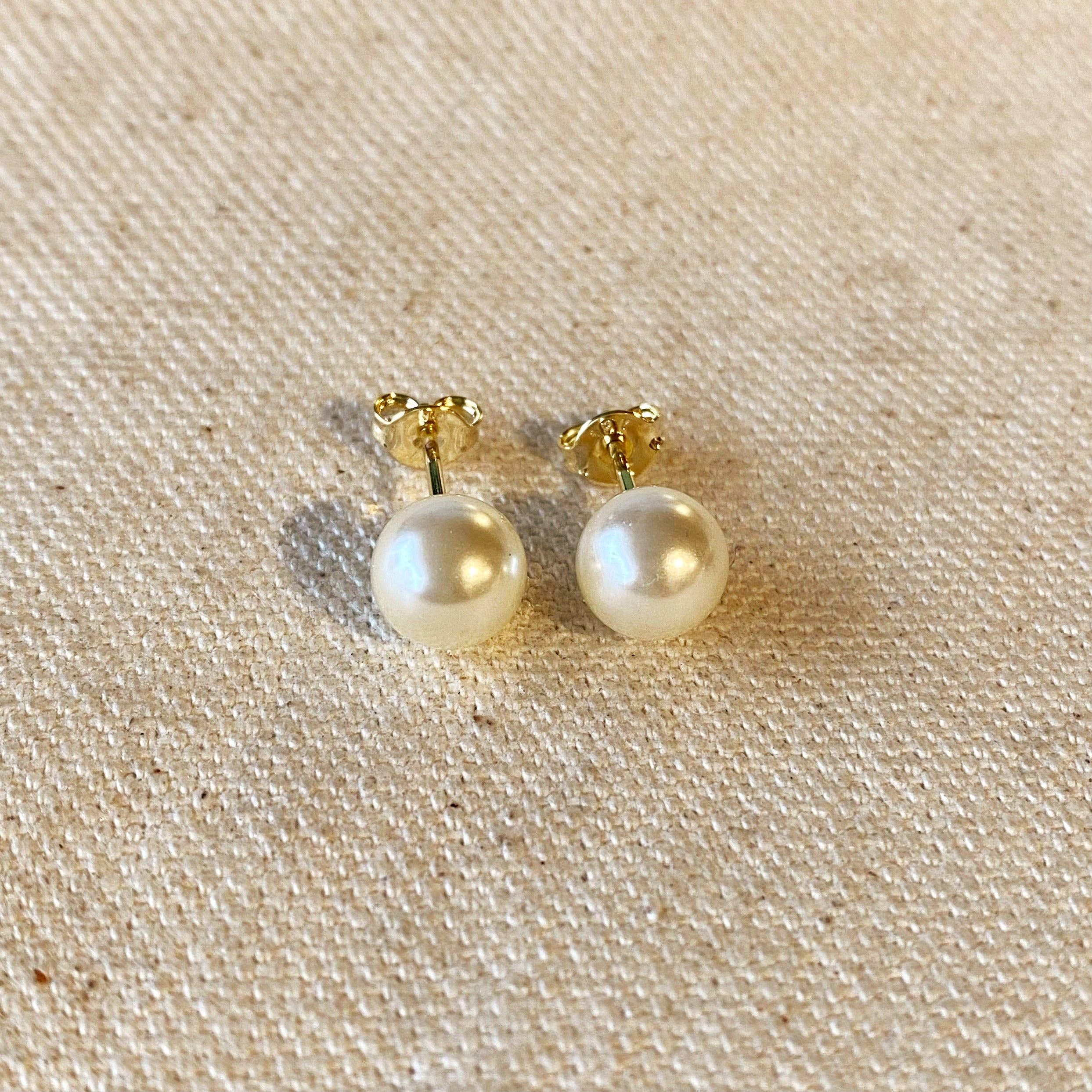 Classic Pearl Stud Earrings