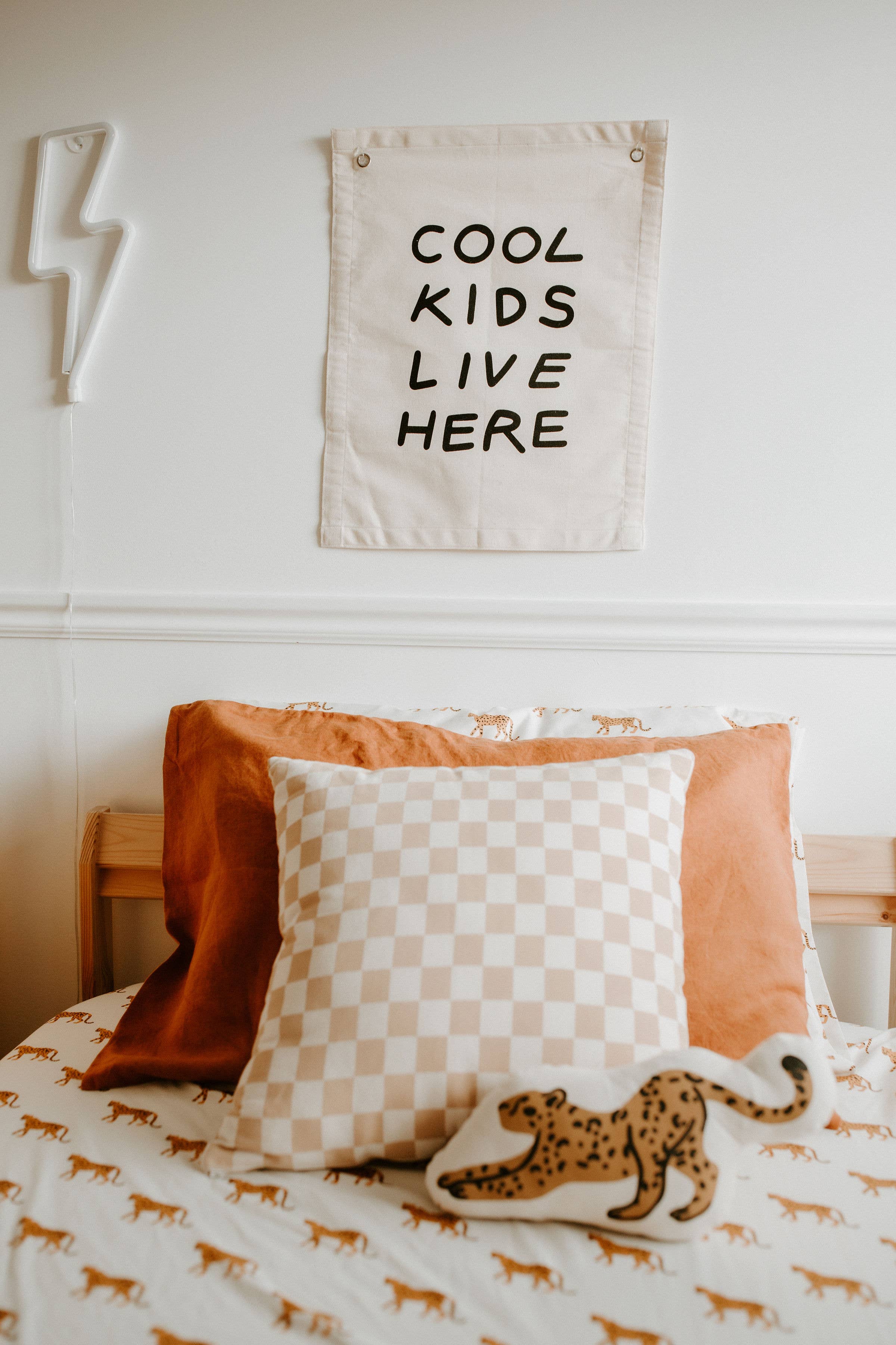 'Cool Kids Live Here' Canvas Wall Banner