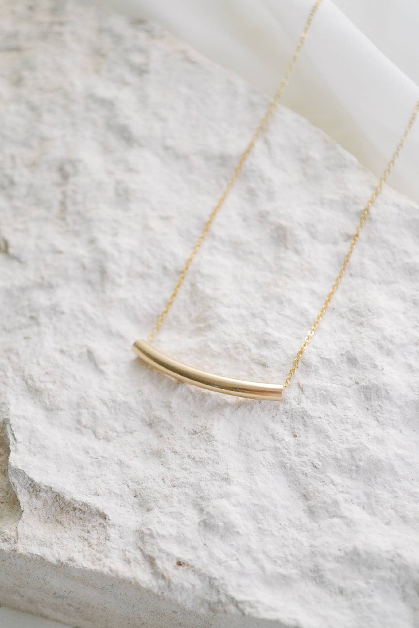 Gold Fill Tube Necklace
