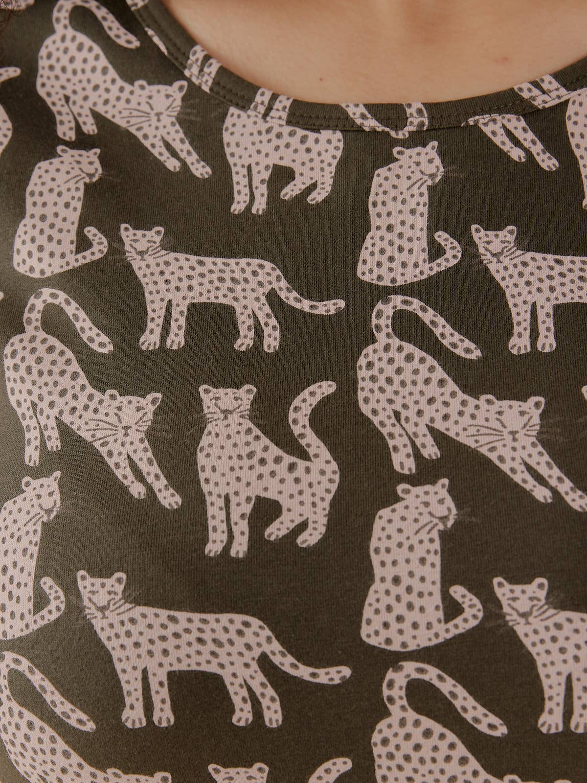 Leopard Green Hudson Shirt Dress