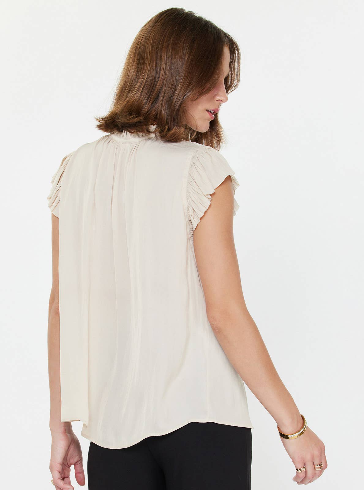 Margot Pleated Sleeve Blouse