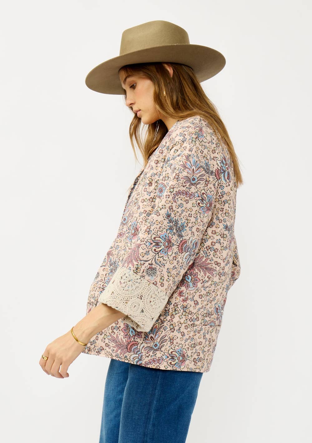 Reversible Floral Quilted Jacket