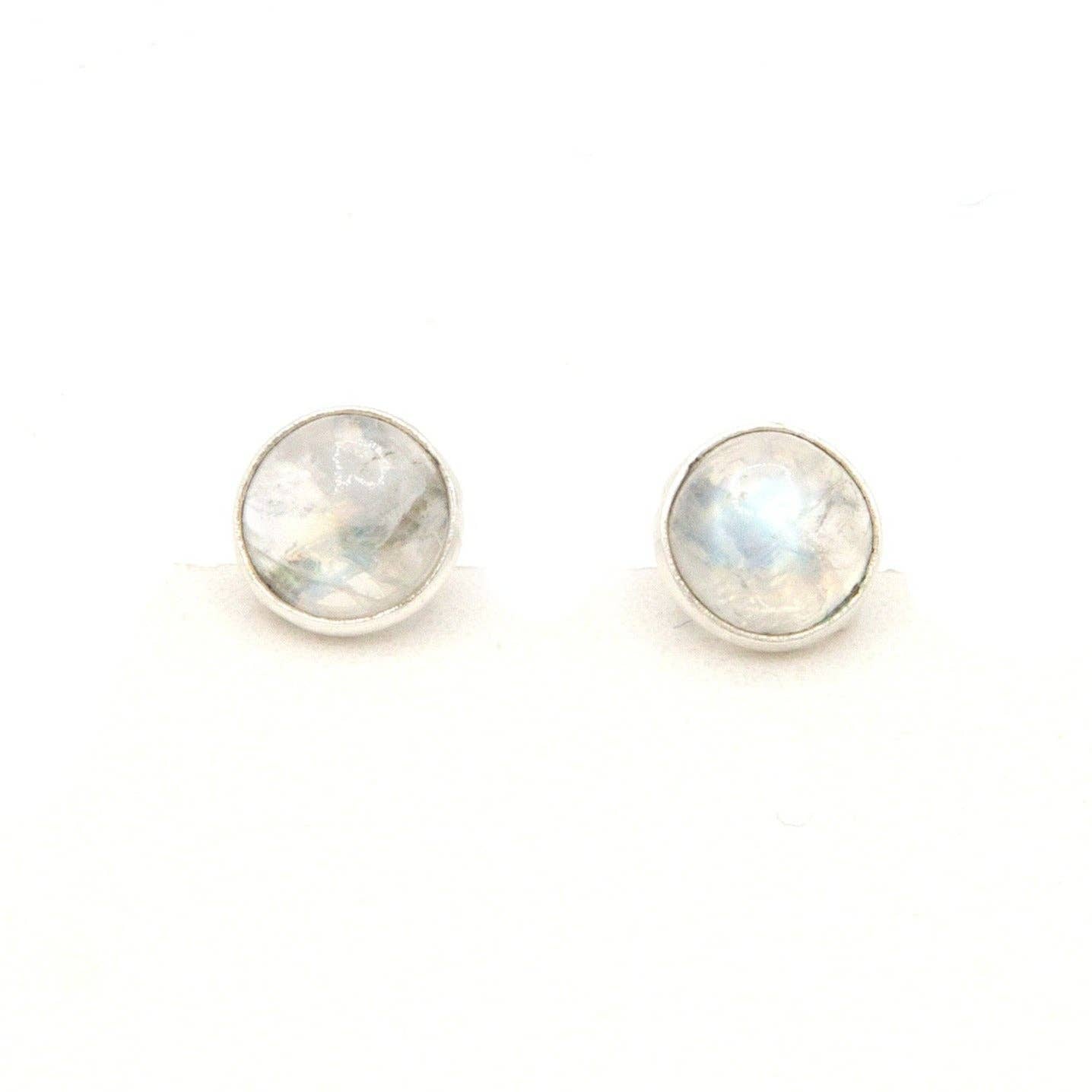 Full Moonstone Stud Earrings