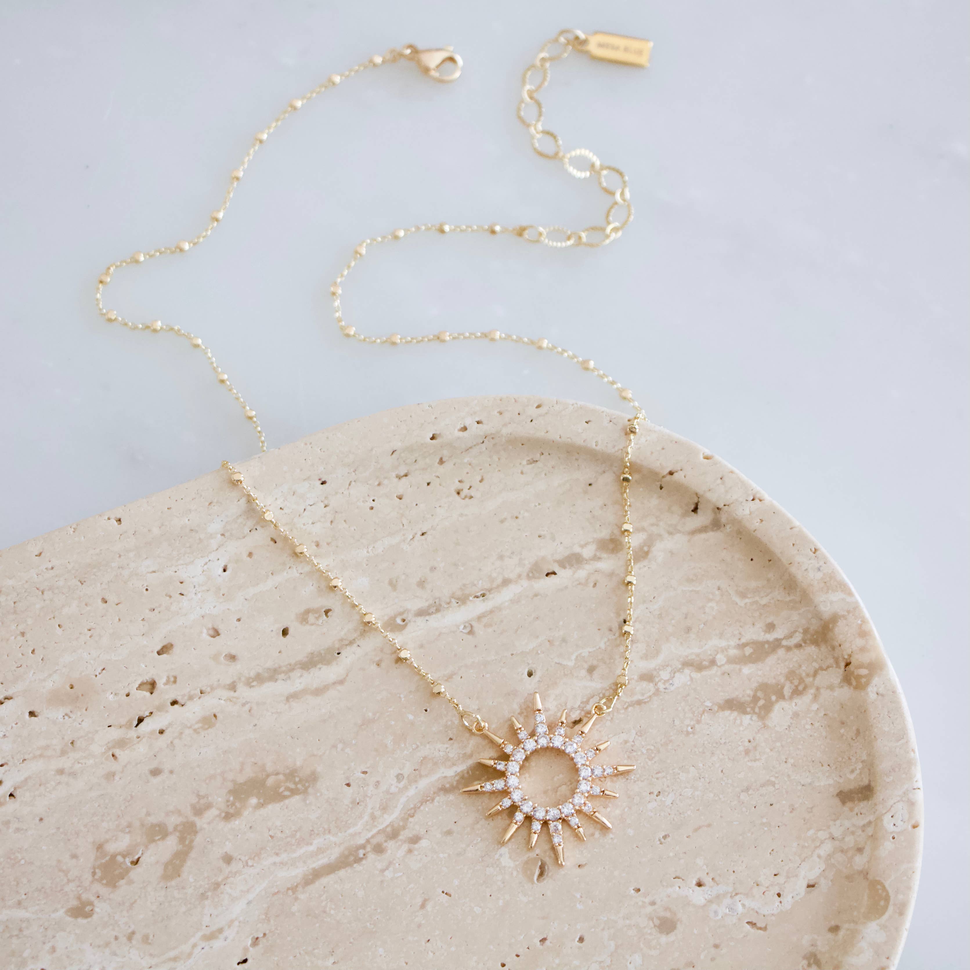 CZ Sun Necklace