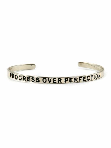 Progress Over Perfection Cuff Bracelet