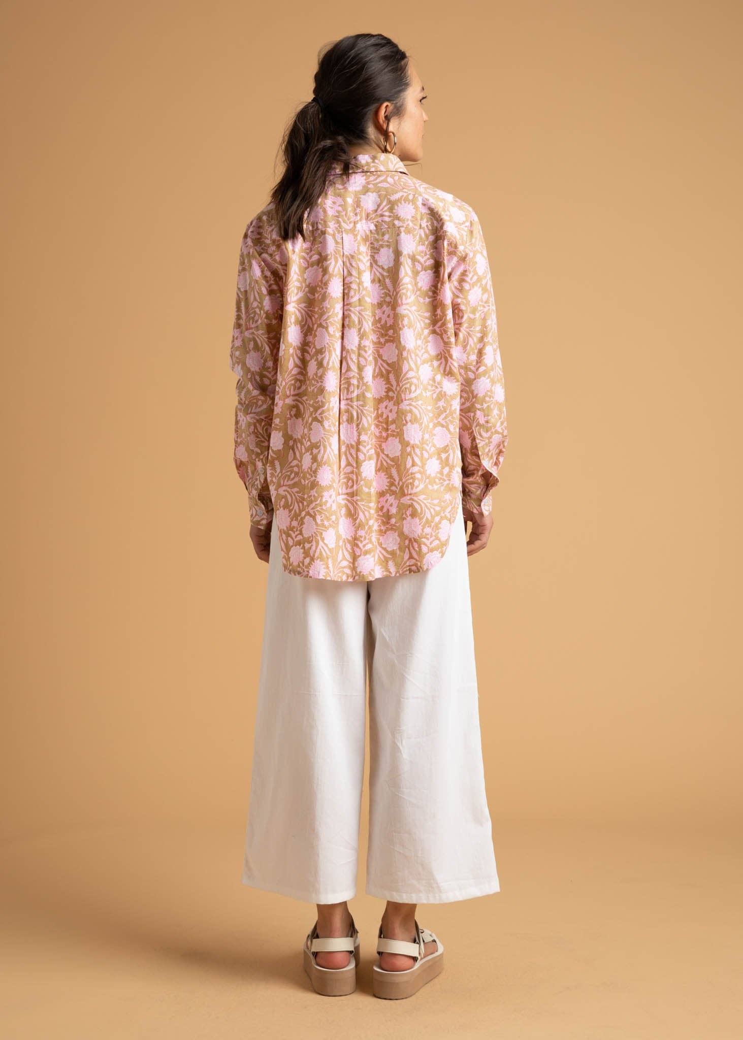 Good Boyfriend Shirt - Floral Escape Baked Clay & Neon Pink