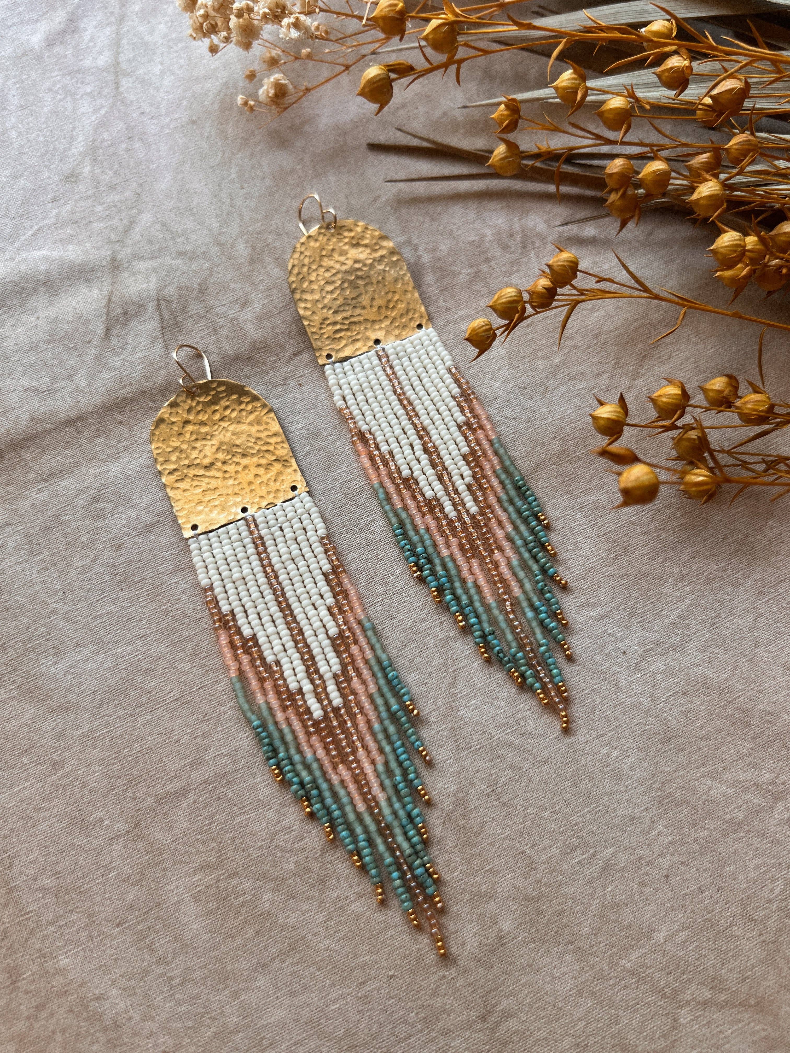 Golden Hour Earring Set - in turquoise