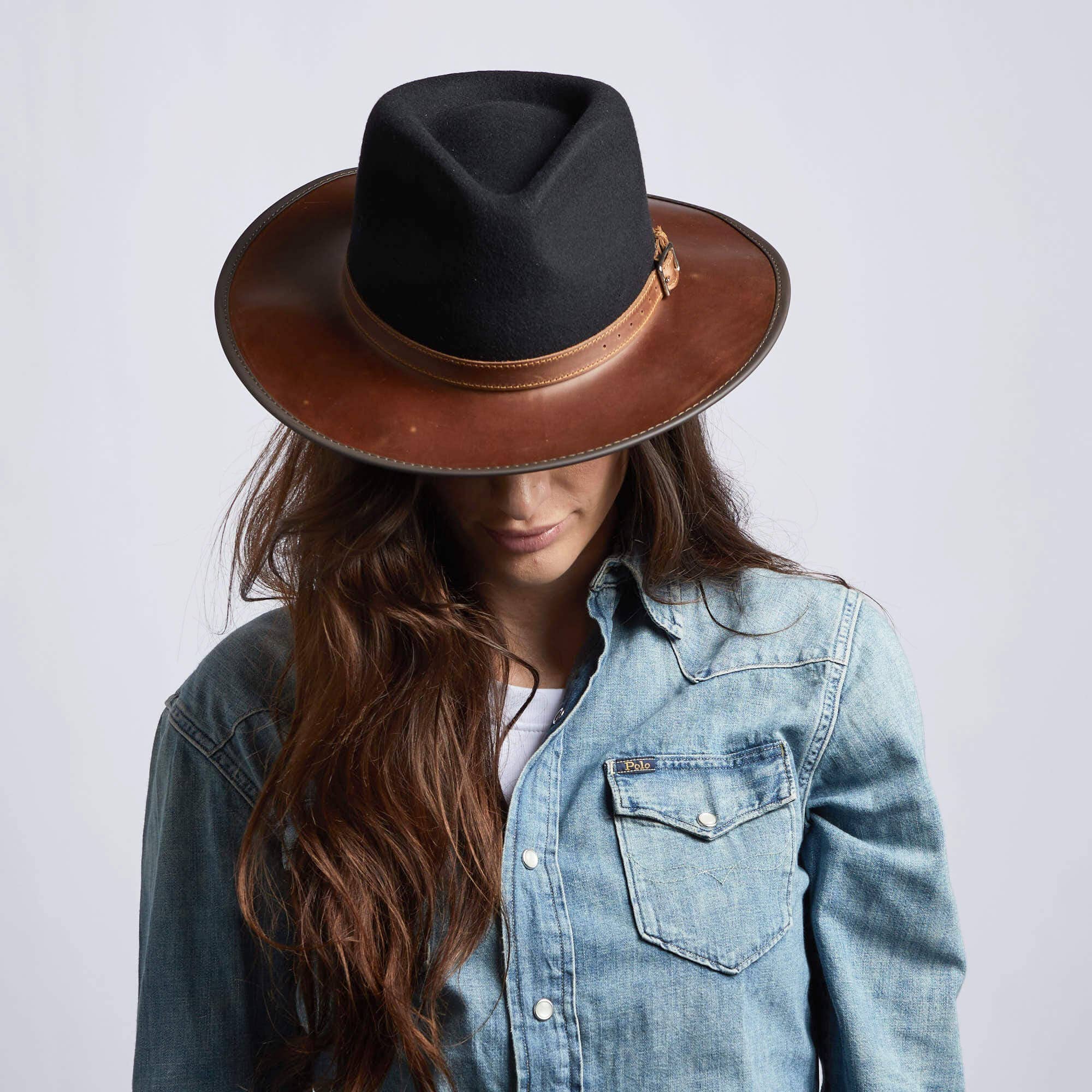 Wool Felt Leather Outdoor Fedora Style - Summit