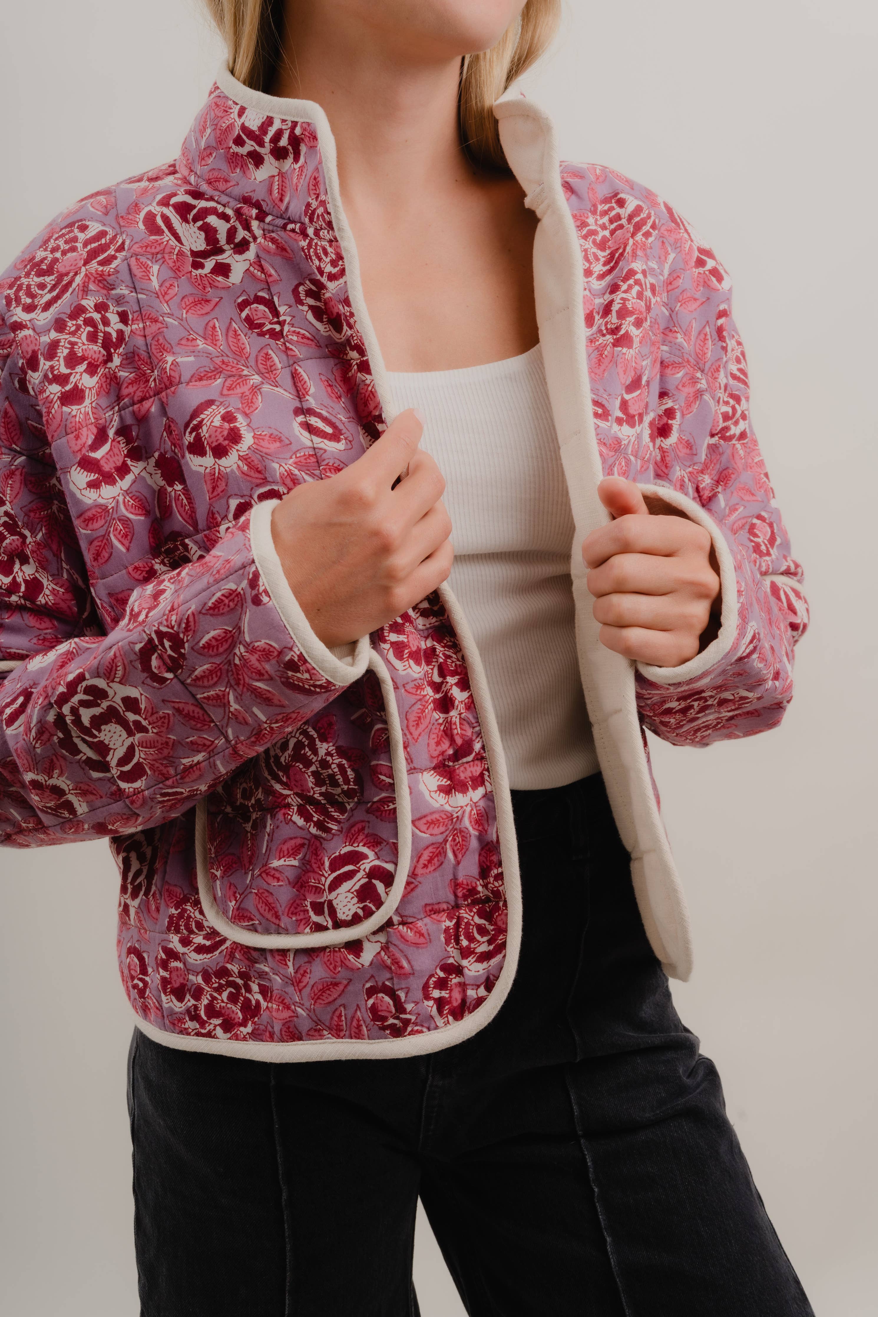 Rosewood Wine Quilted Jacket