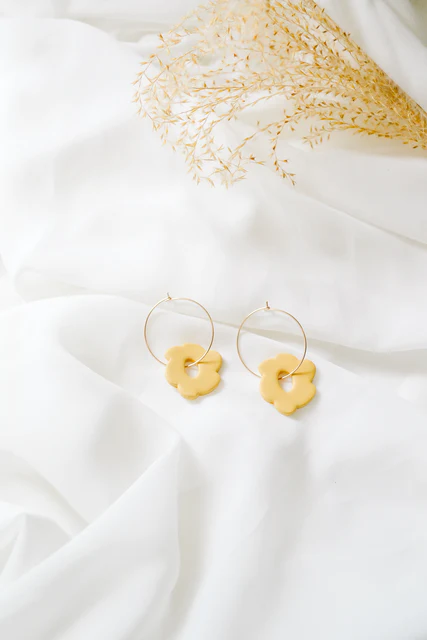 Floral Hoop Earrings