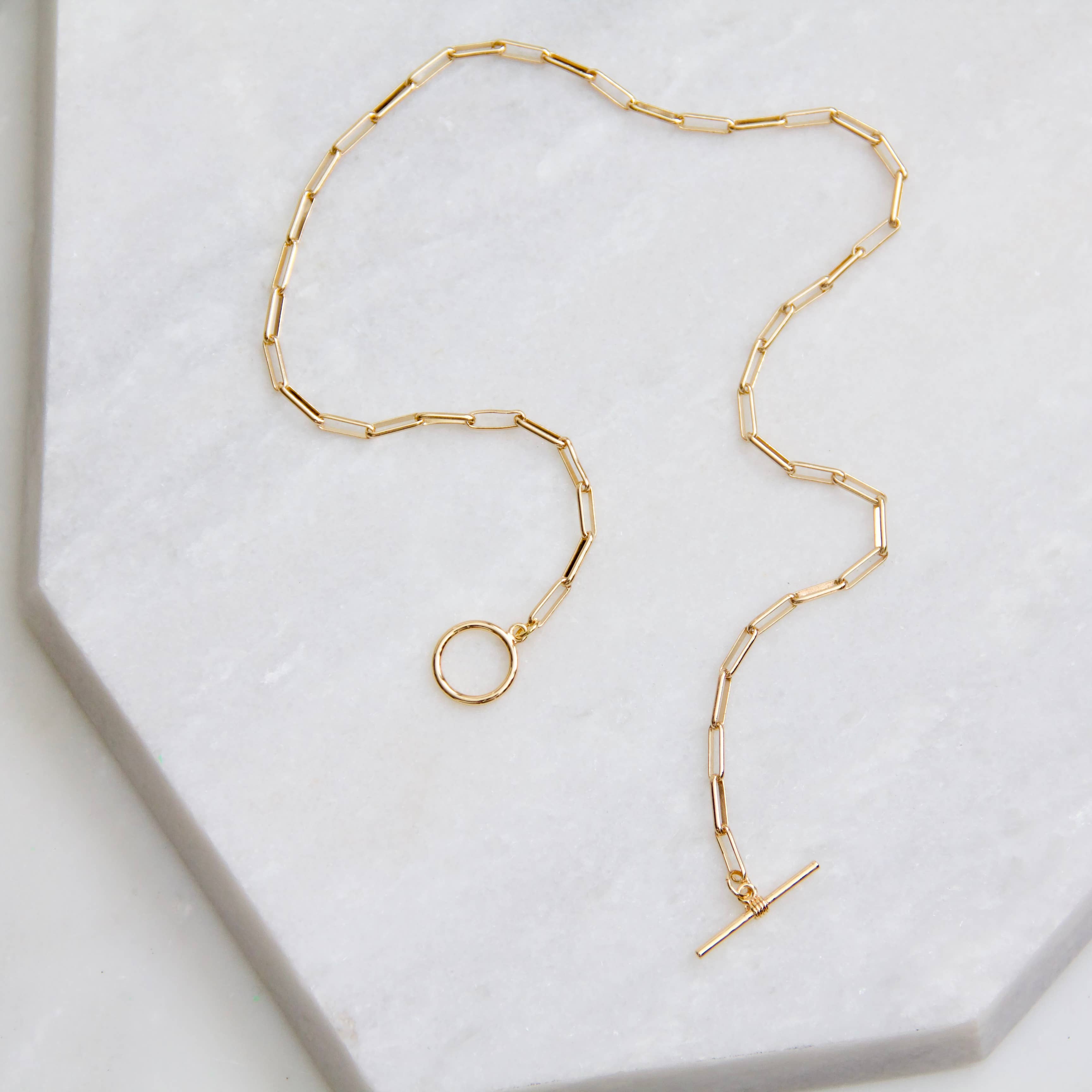 Paperclip Toggle Choker Necklace