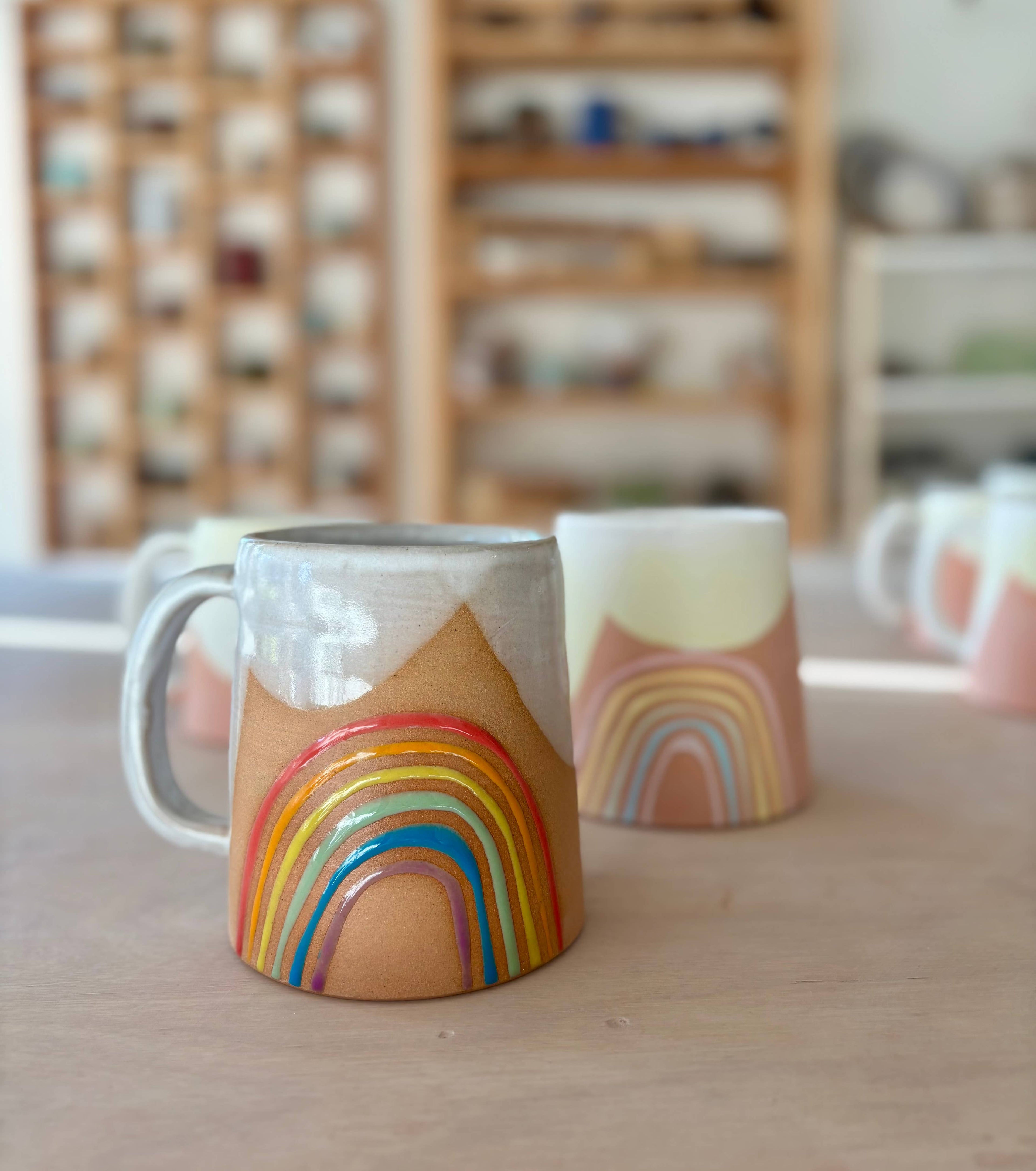 Handmade Ceramic Rainbow Mug