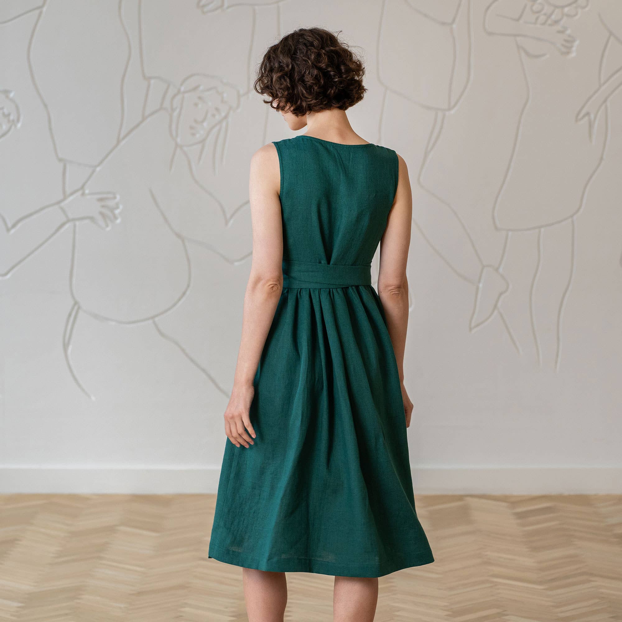 Macie - Elegant Linen Wrap Dress