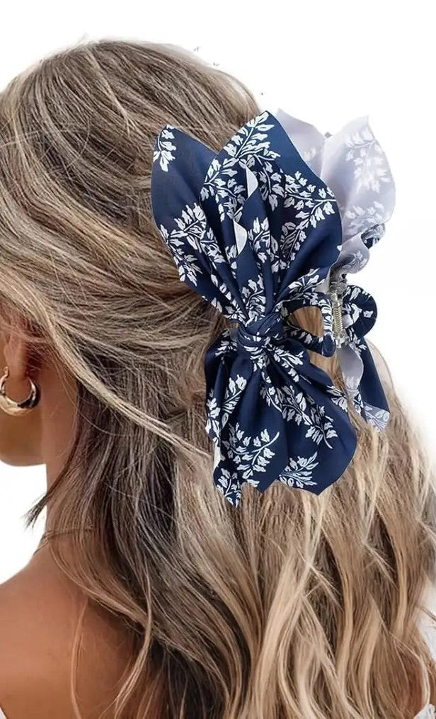 Bandana Bow Claw Hair Clip