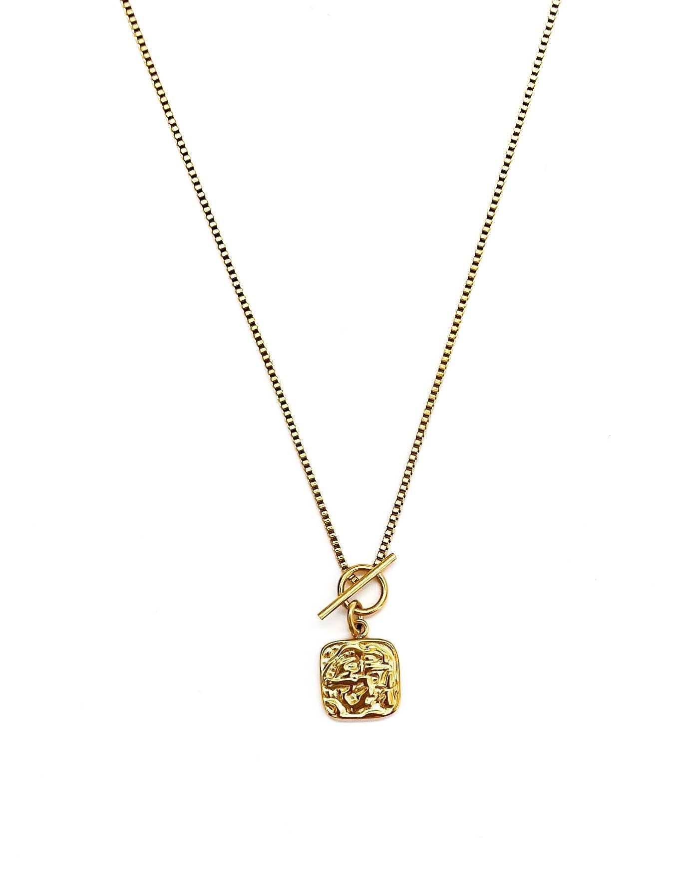 Andrea Gold Toggle Pendant Necklace