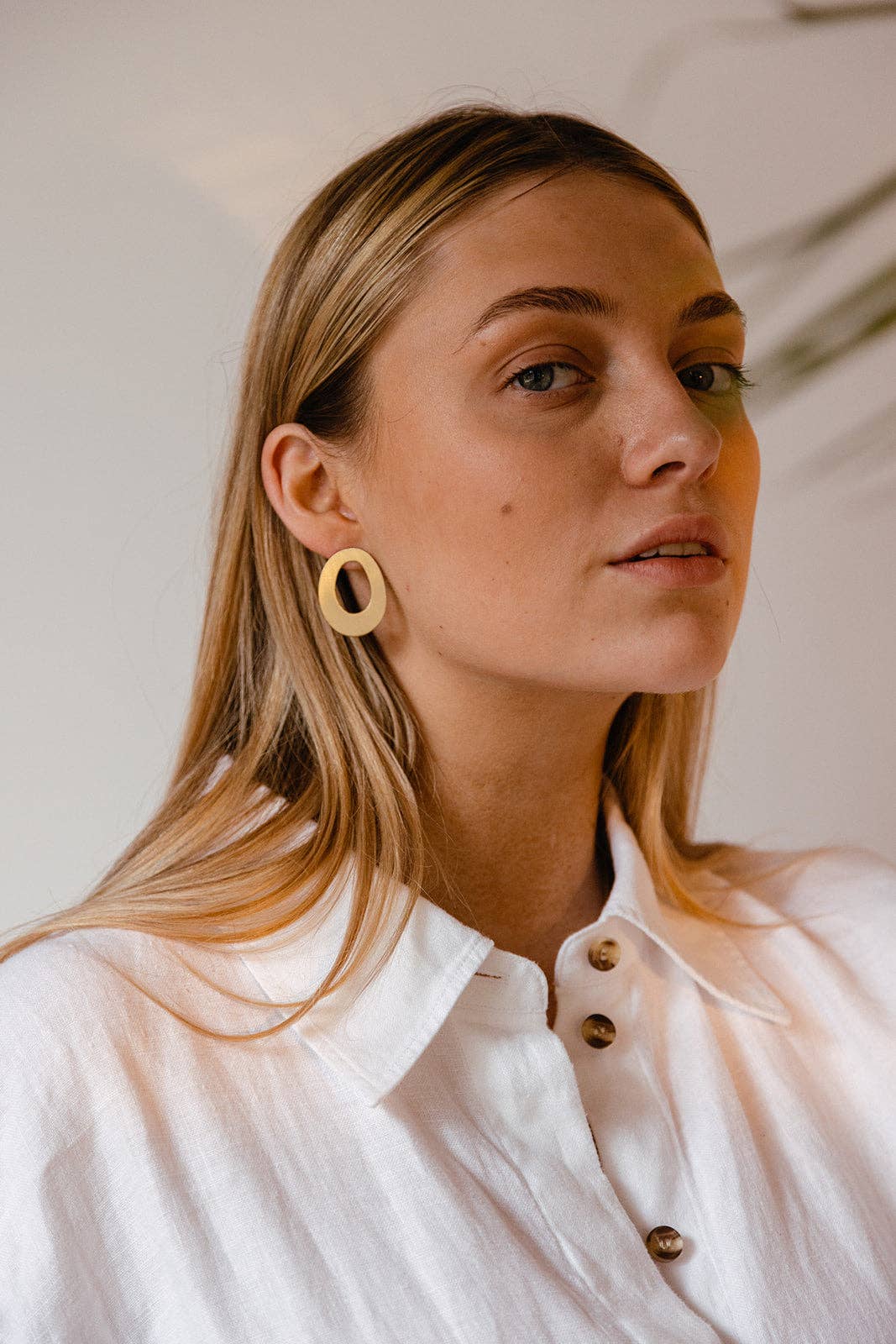 Oblong Form Earrings
