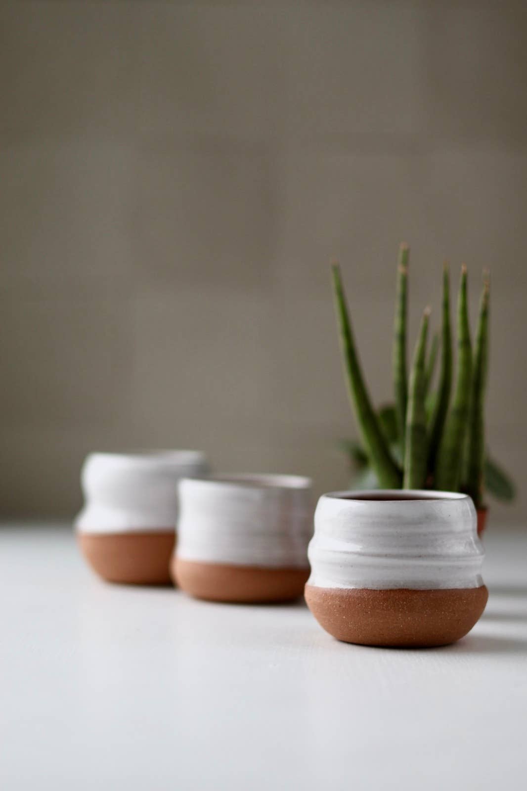 Assorted Small Planter Pots | White 2 inch handmade