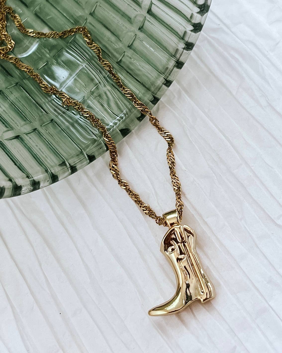 Cowgirl Up Western Boot Necklace