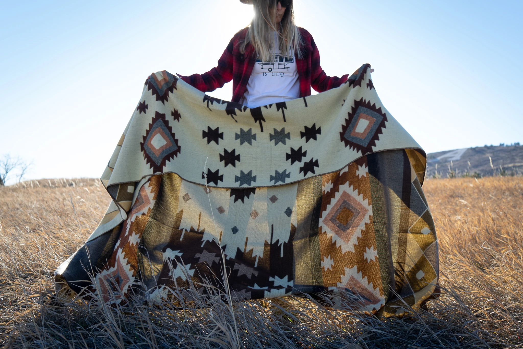 Andean Alpaca Wool Blanket - Mojave - Brown
