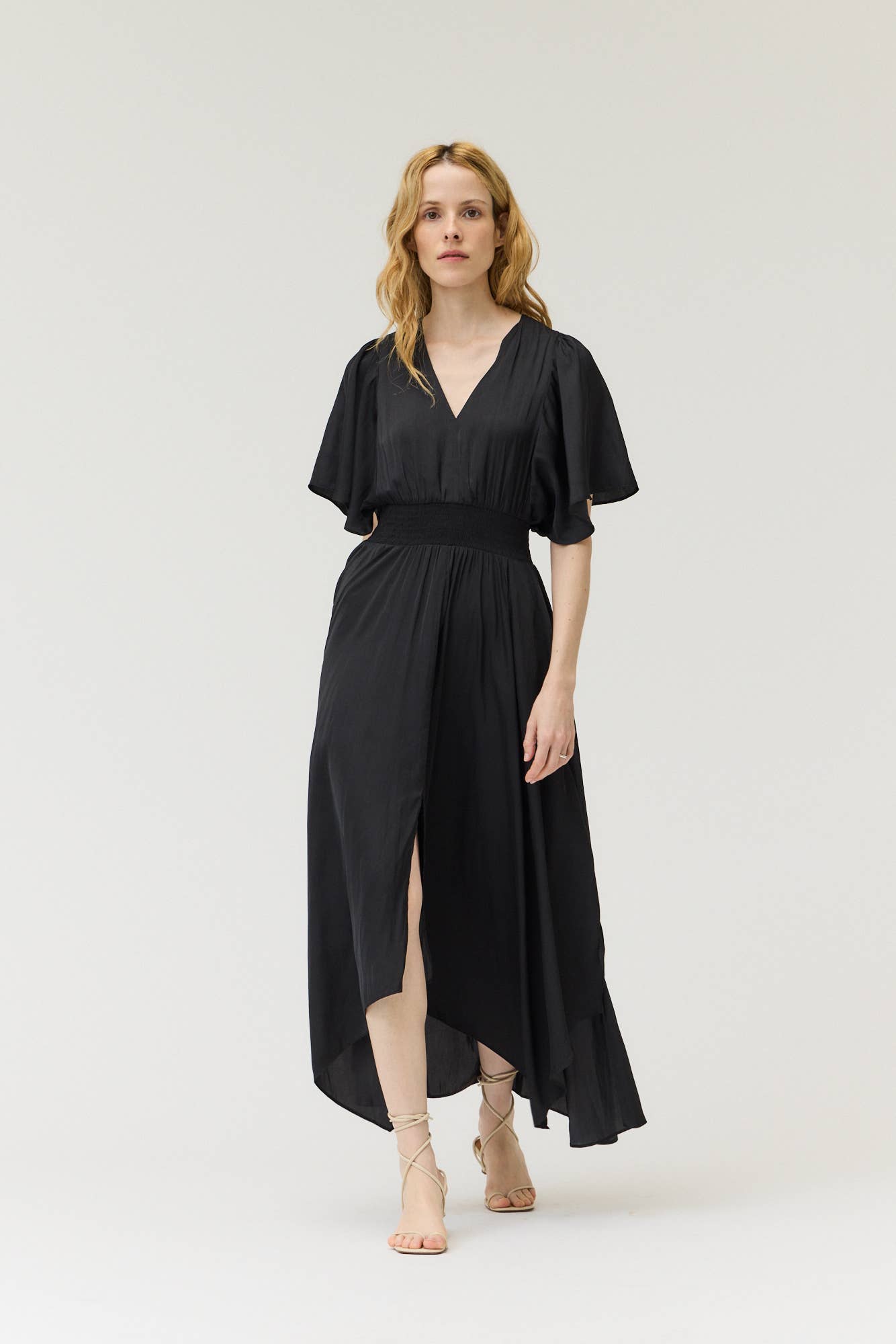 UNBALANCED SKIRT MAXI DRESS