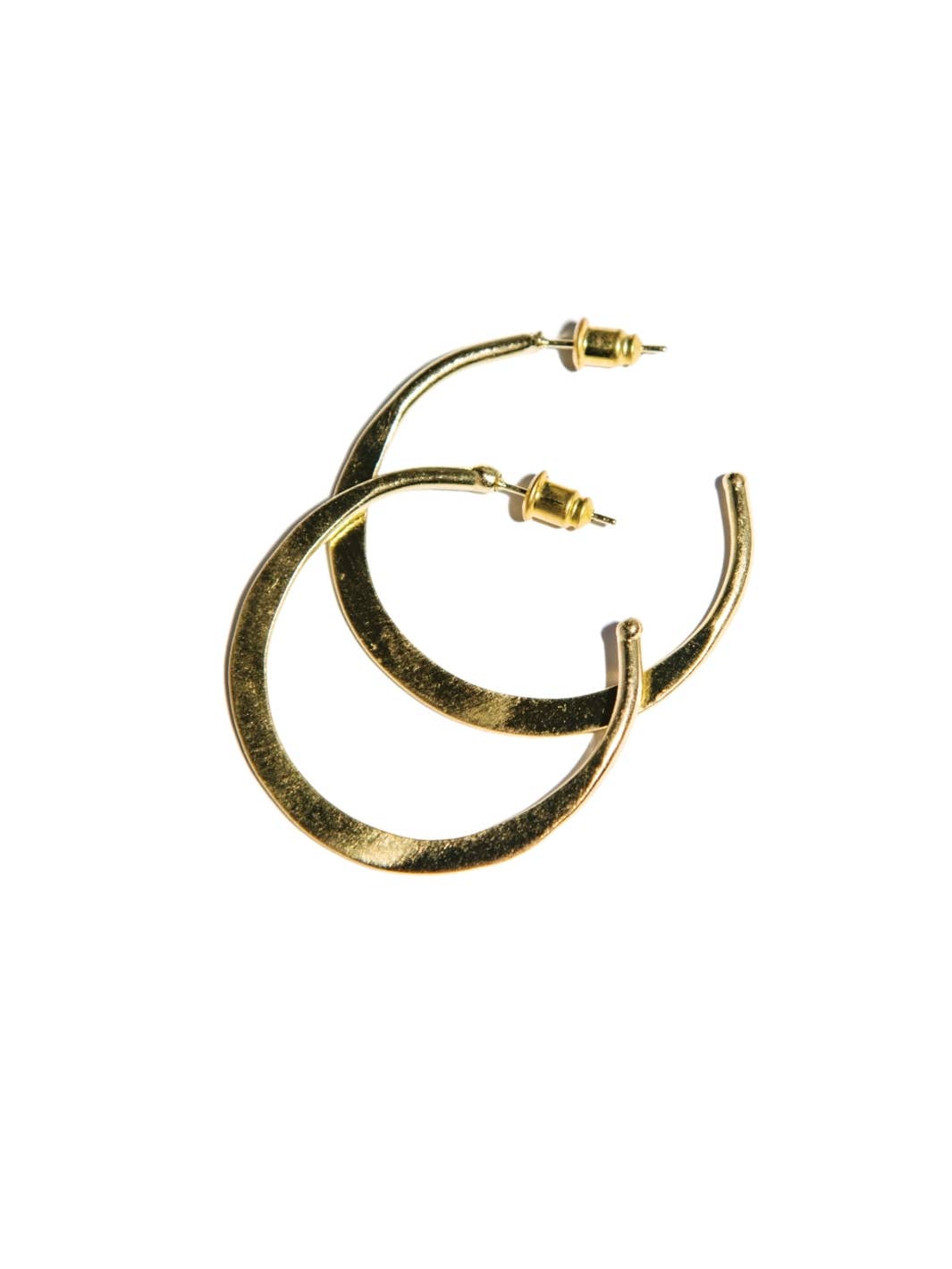 Hammered Hoop Earrings