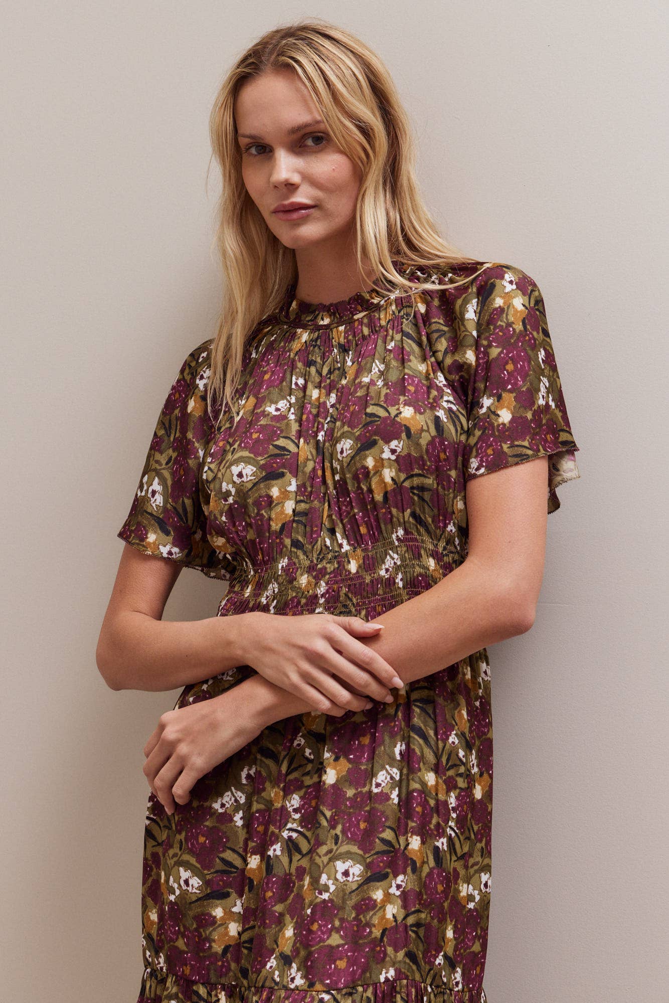 Raglan Sleeve Tier Max Dress