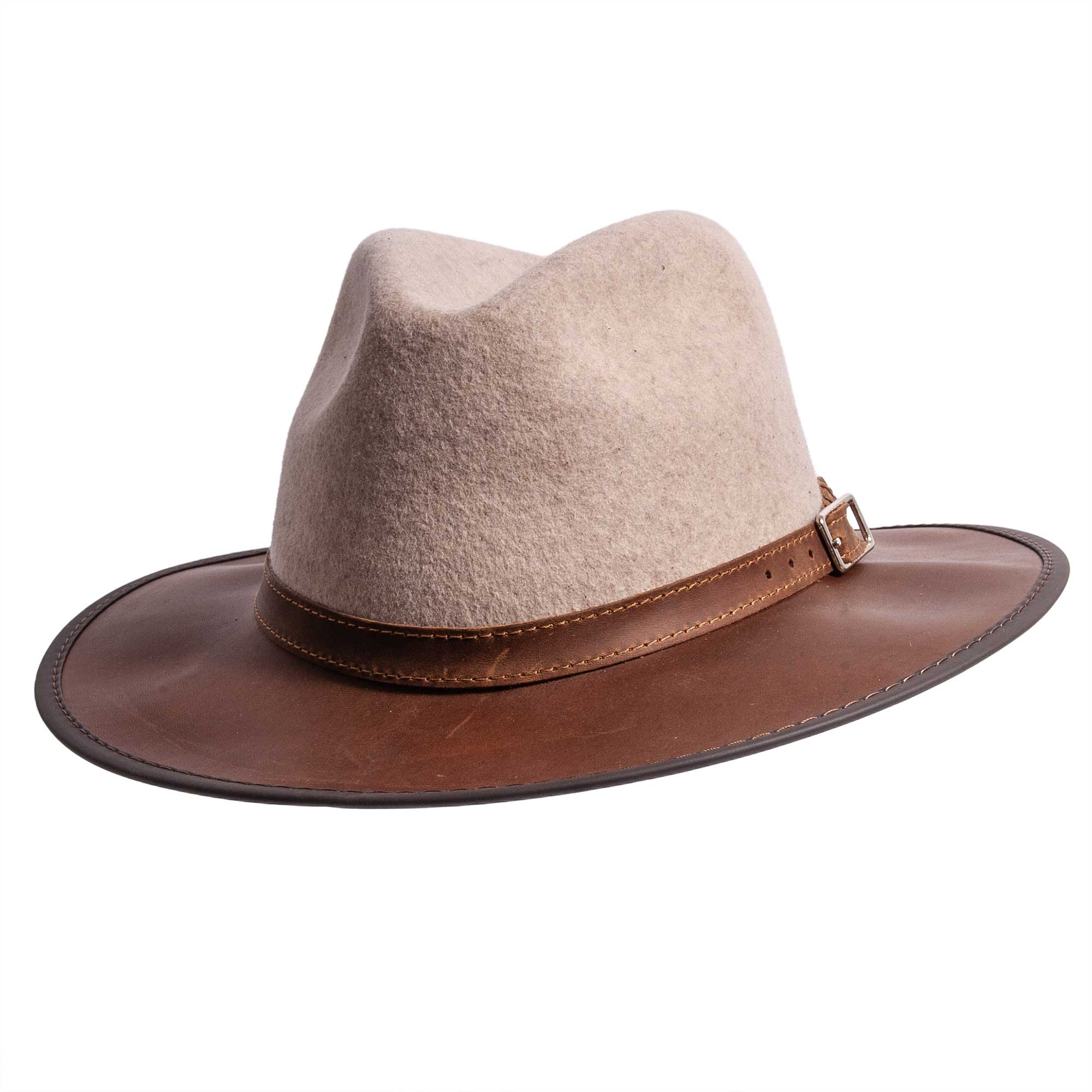 Wool Felt Leather Outdoor Fedora Style - Summit
