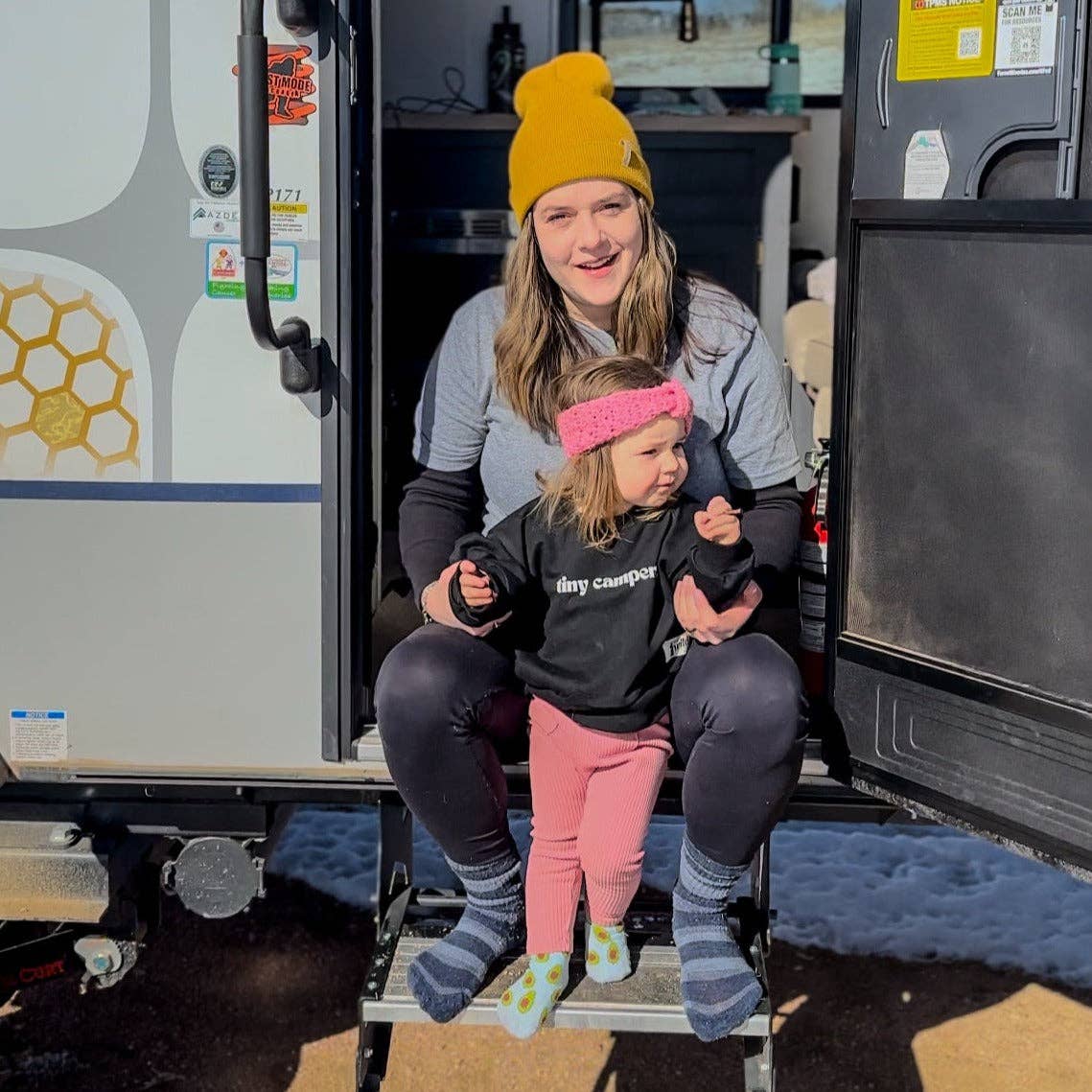 Kid's Organic Pullover - Black - Tiny Camper