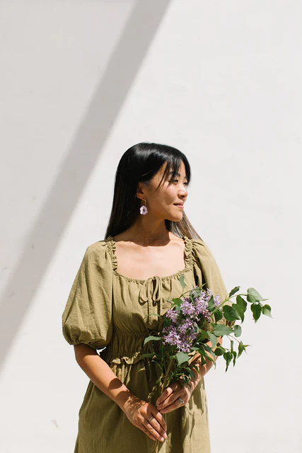 Floral Hoop Earrings