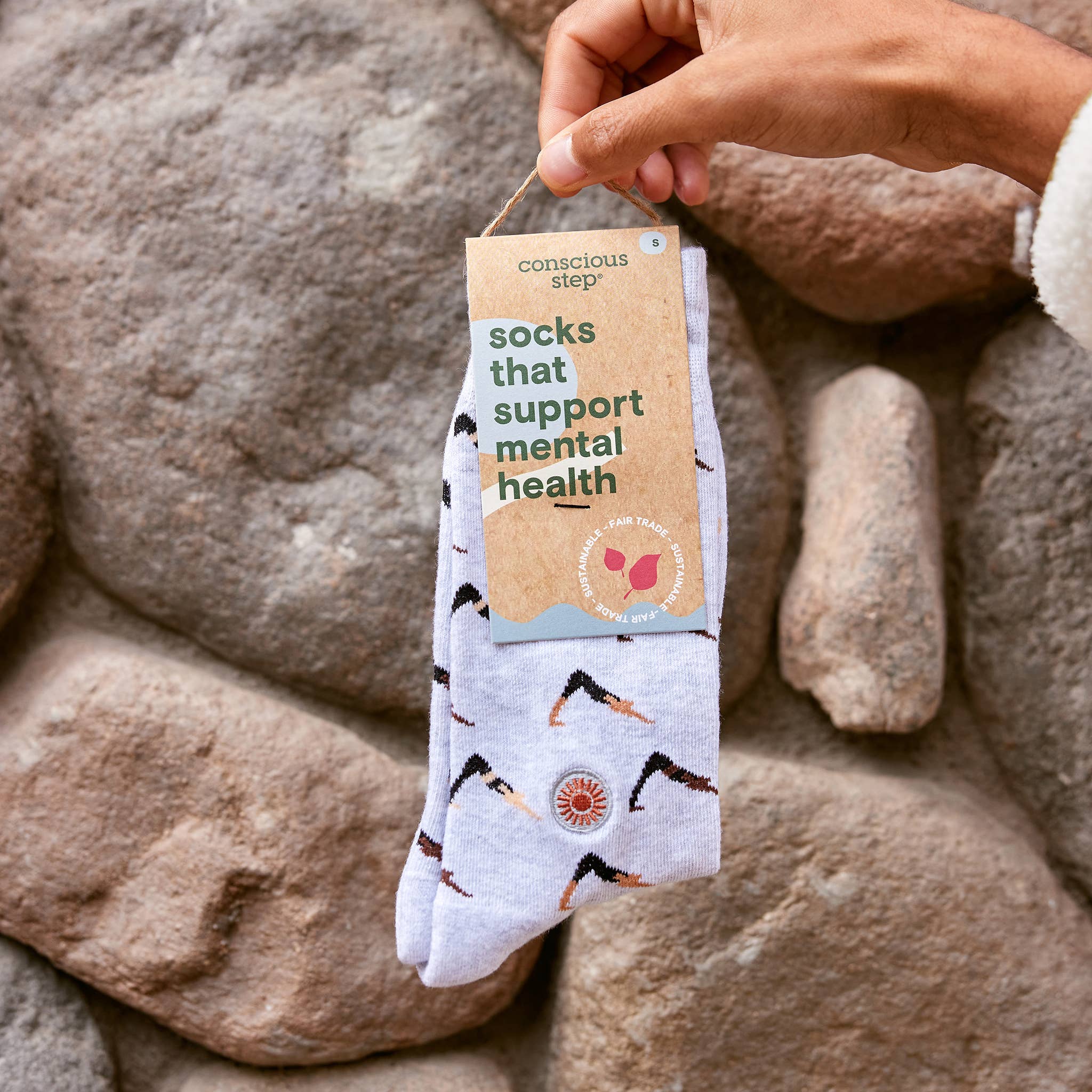 Socks that Support Mental Health (Gray Yogis)