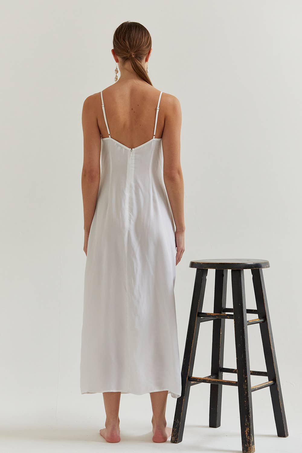 Demi Front Shirred Modal Cupro Maxi Dress