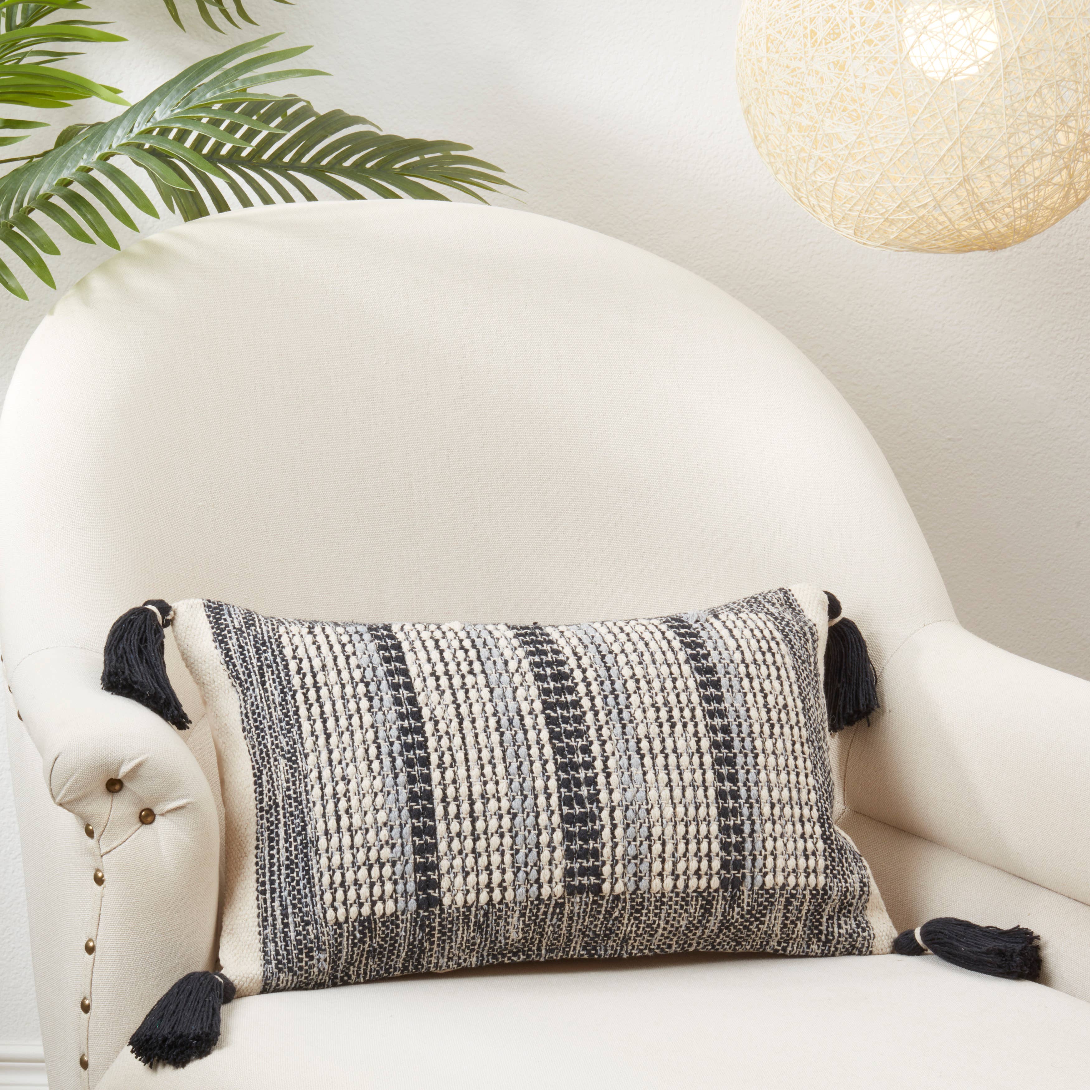 Block Bliss Stitch Throw Pillow