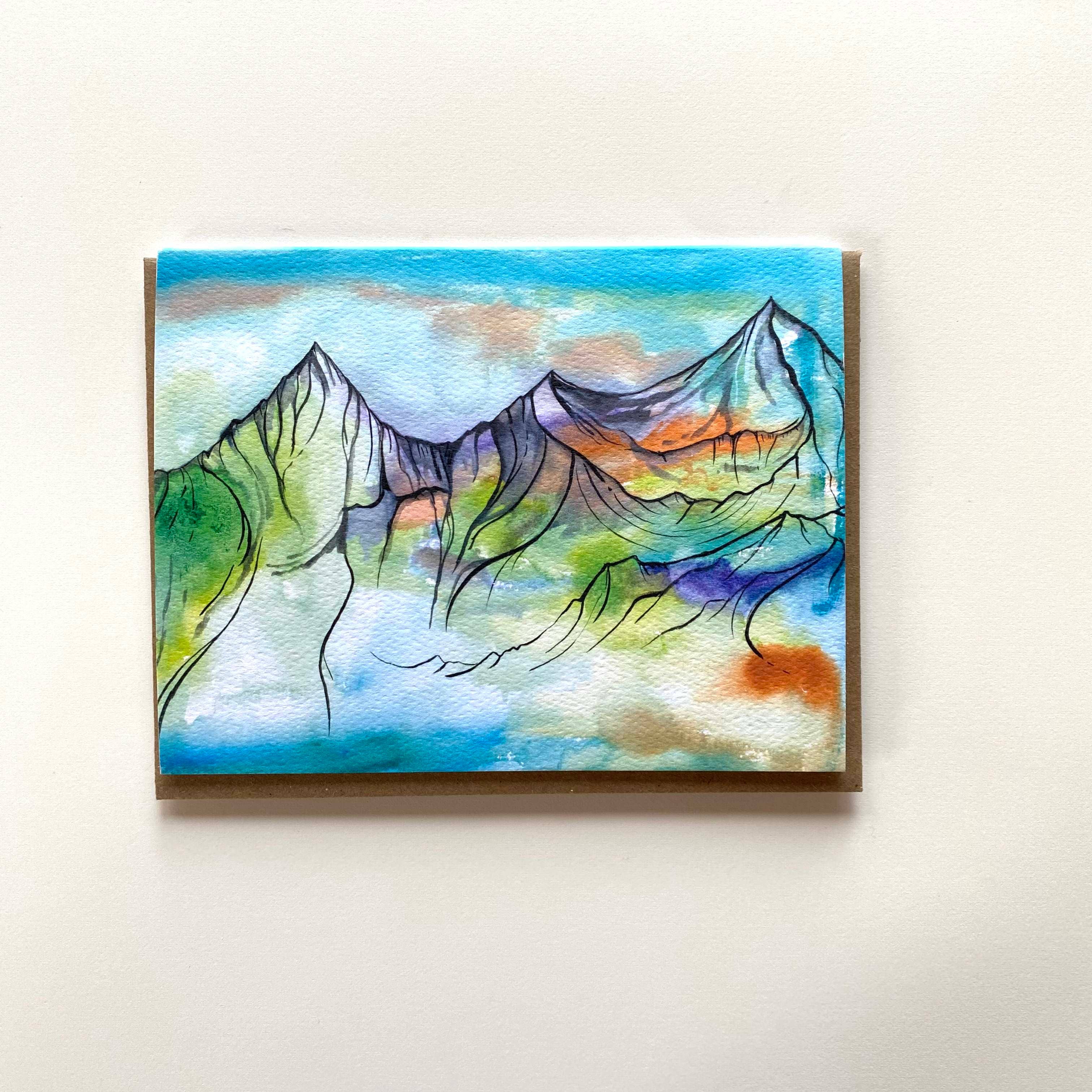 Mountain Art Notecards: Glass Mountain