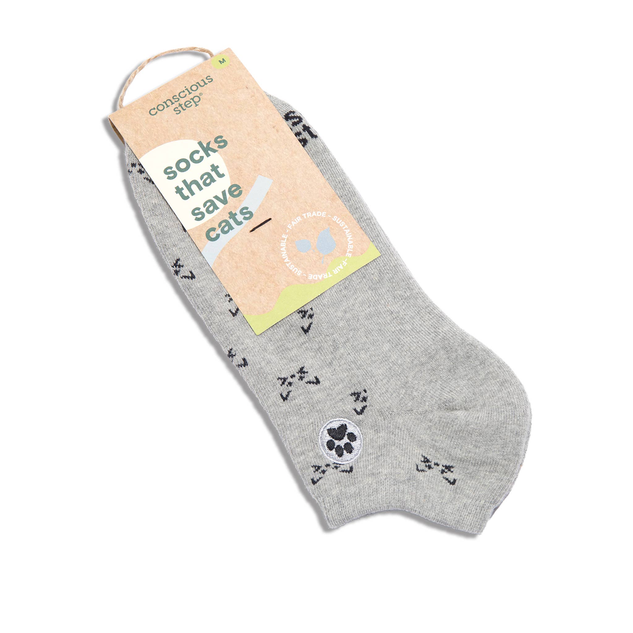 Ankle Socks that Save Cats (Gray Cats)