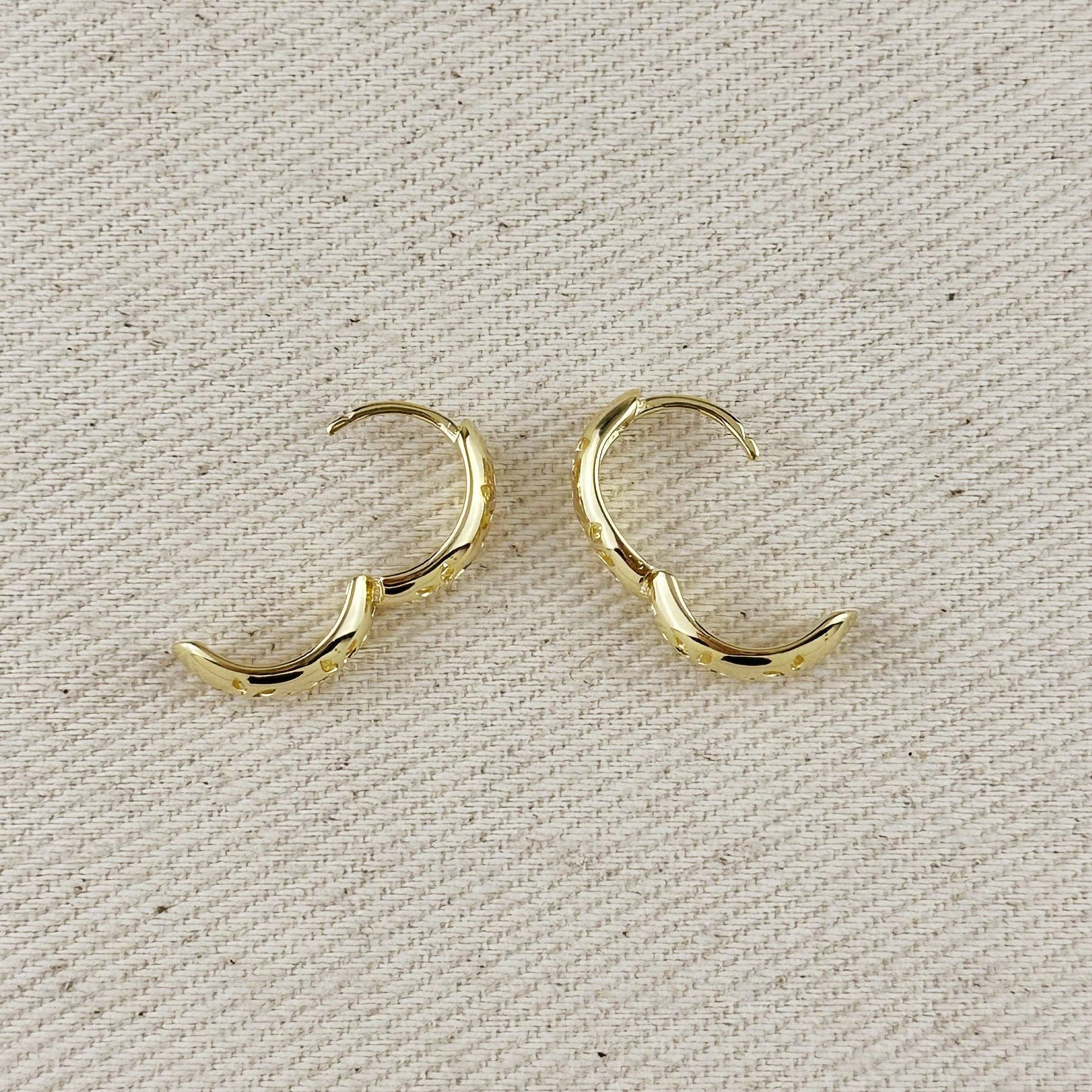 Leaves Huggie Earrings