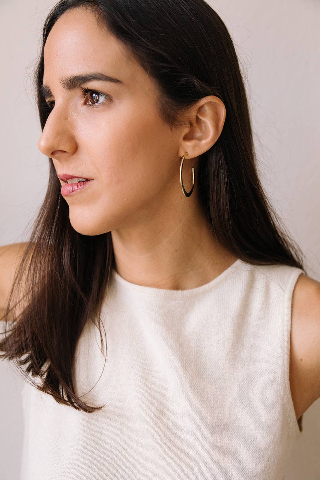 Hammered Hoop Earrings