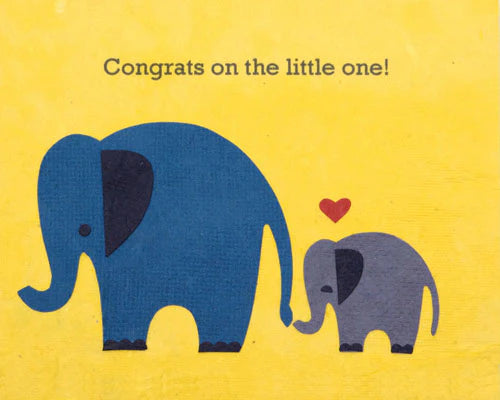 Elephant Congrats Blank Greeting Card