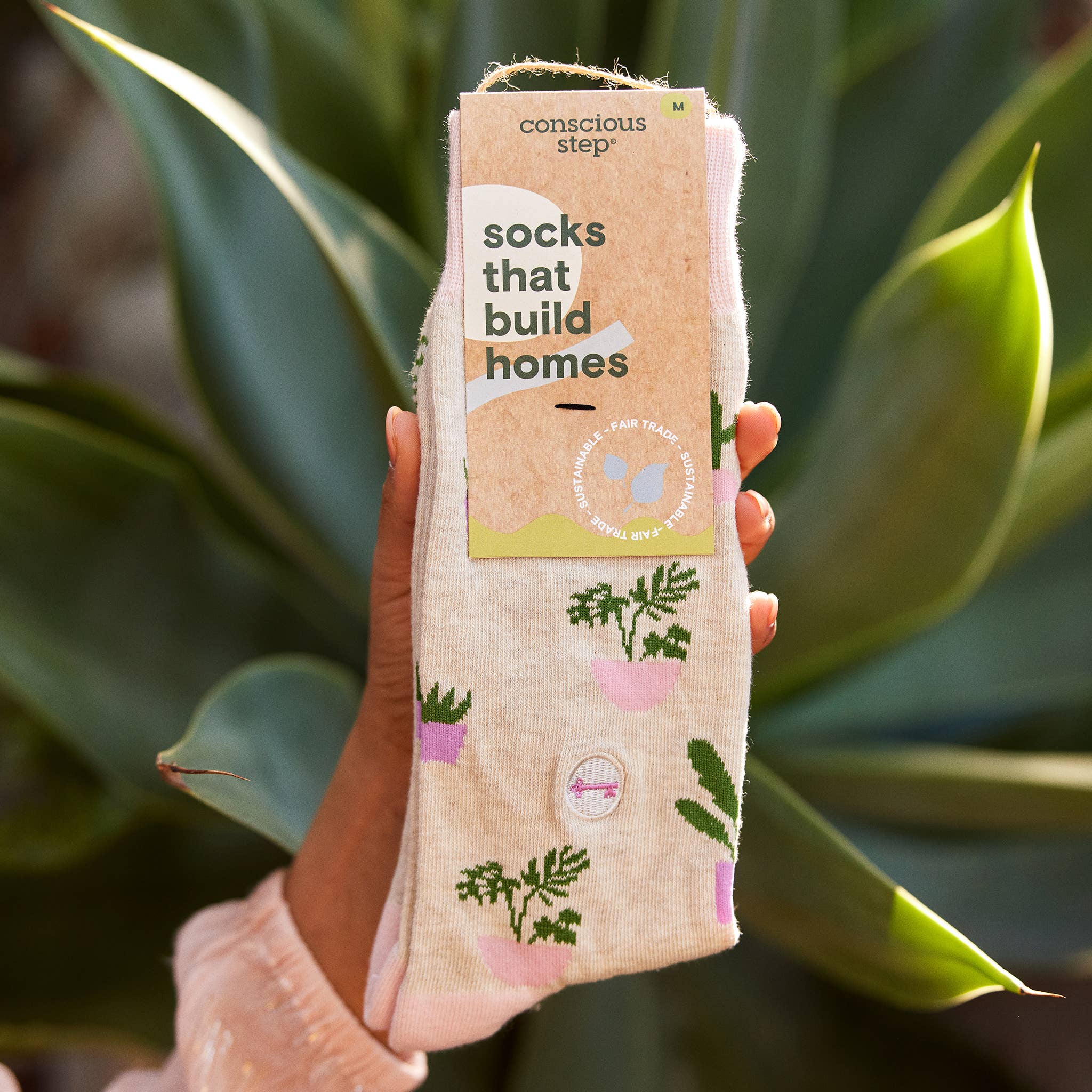 Socks that Build Homes (Pink Houseplants)