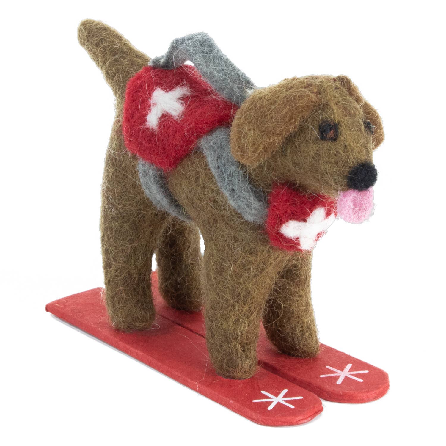 Skiing Chocolate Lab Ornament