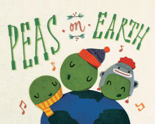 Peas on Earth Blank Greeting Card