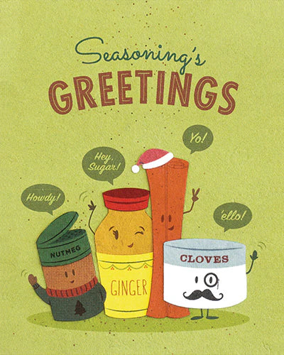 Seasonings Greetings Blank Greeting Card