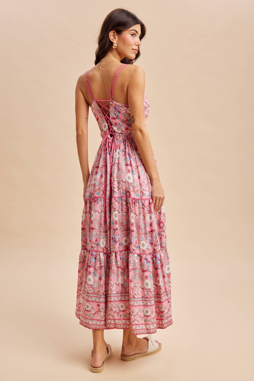 BORDER PRINT MAXI DRESS