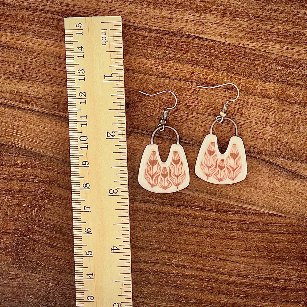 Rose Short Leafy Earrings
