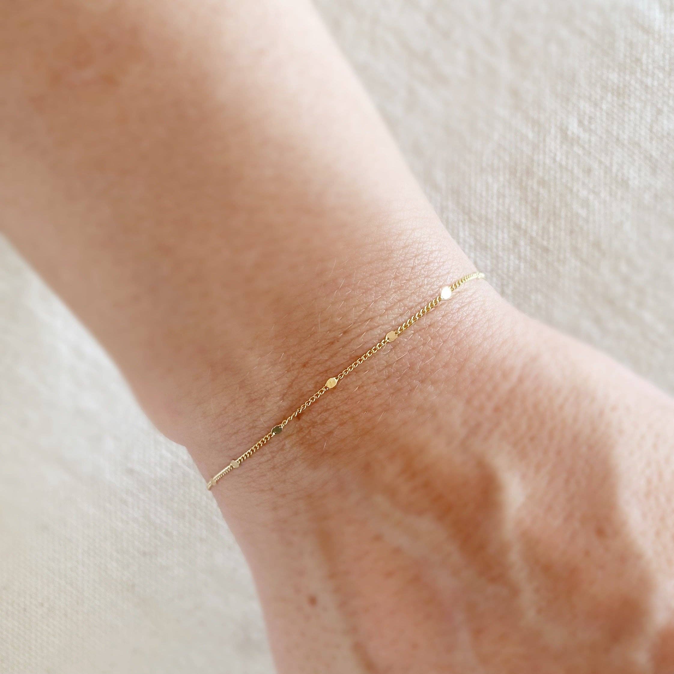 Curb Bracelet With Pressed Details