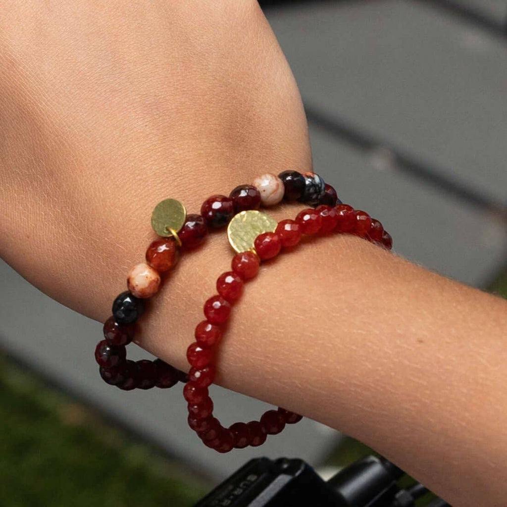 Stone Bracelets in Red