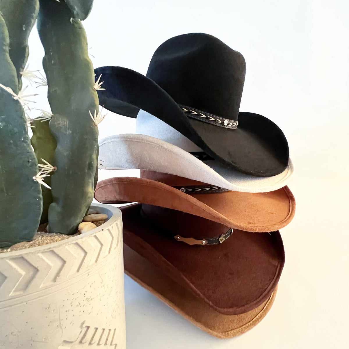 Vegan Suede Western Cowboy Hat