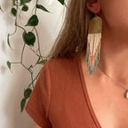 Golden Hour Earring Set - in turquoise