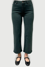 Addington Mid Rise Wide Leg Crop Pine Sculpt+ Overdye