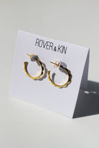 Luxe Gold Scalloped Hoop Earrings