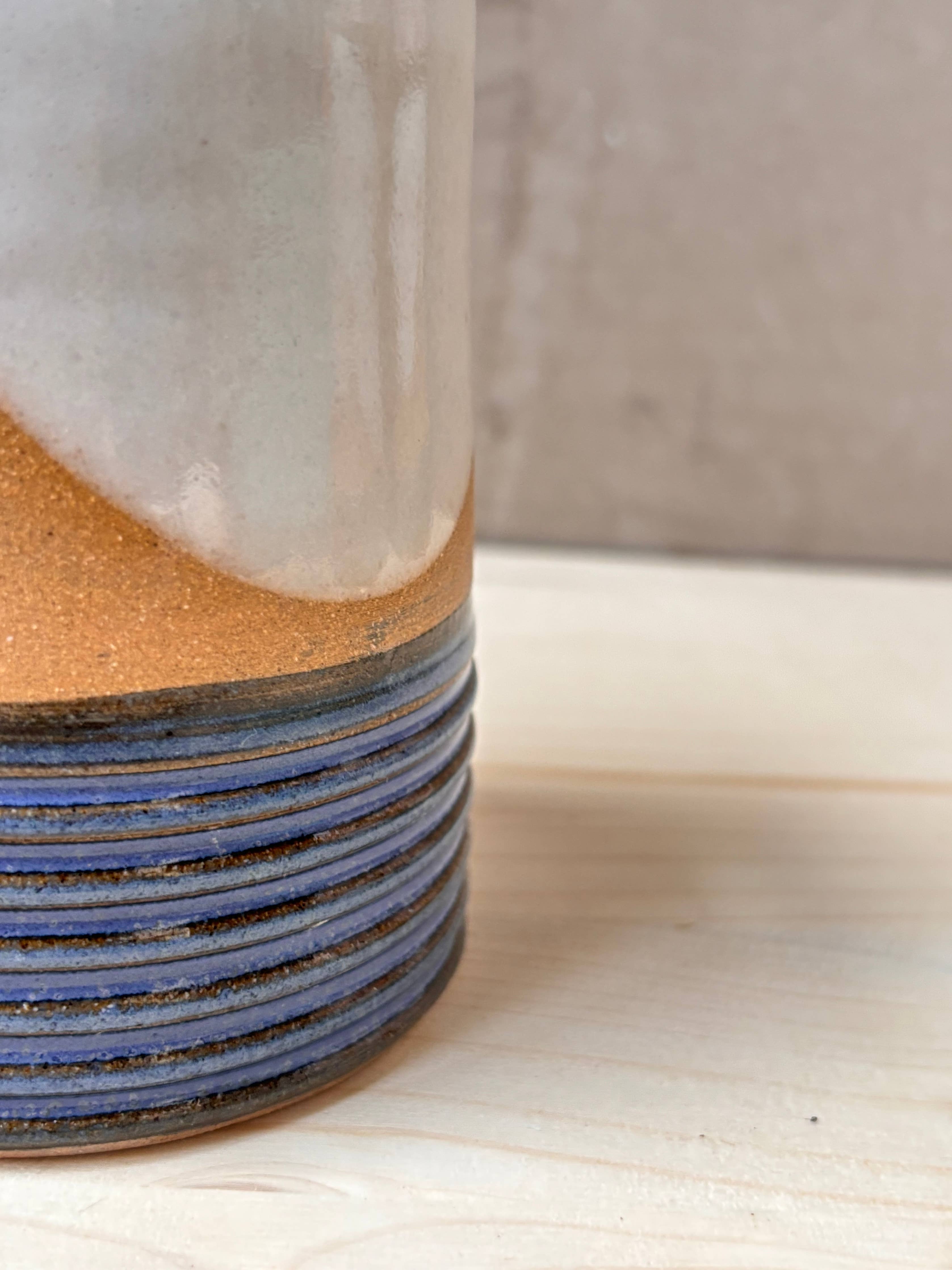 Handmade Ceramic Earth Lines Tumbler
